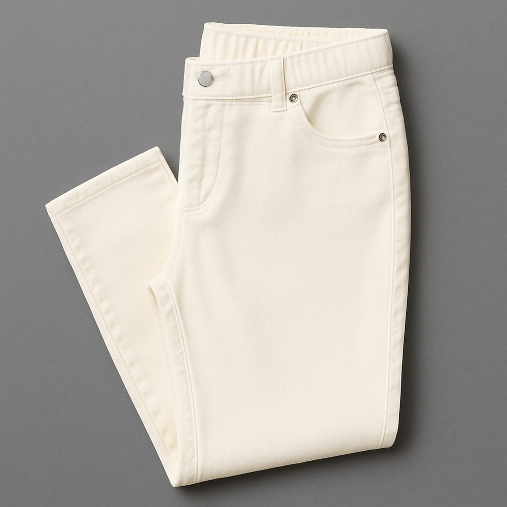 #314 Blair Cream Straight Leg Jeans Women’s Size 14 Off-White Denim Pants
